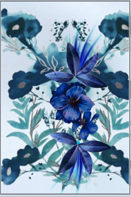 Blue ornament- Fashion set
