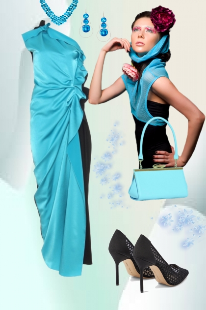 Turquoise and black 2- Fashion set