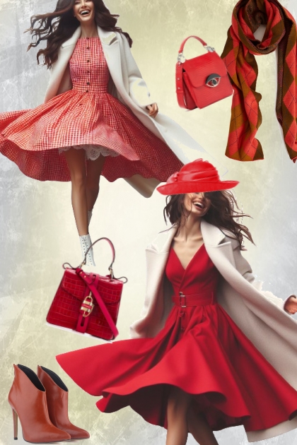 Red and white 44- Fashion set