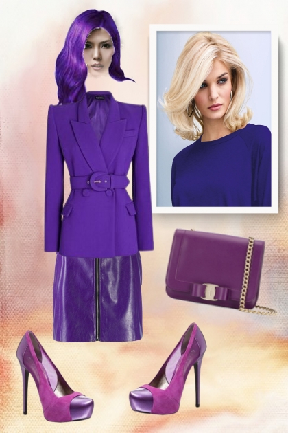 Purple formal and elegant- Modna kombinacija