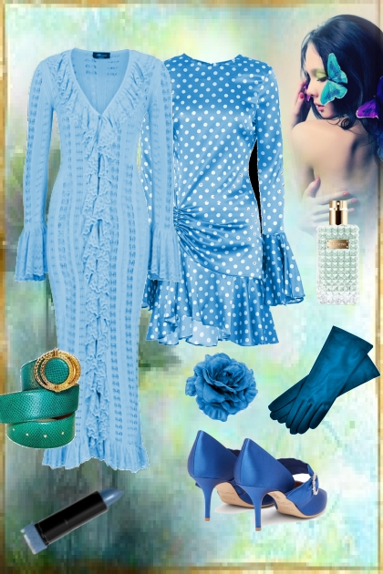 Blue outfit 22- combinação de moda