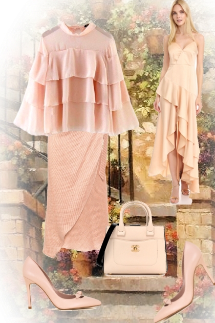 Apricot flounces- Fashion set