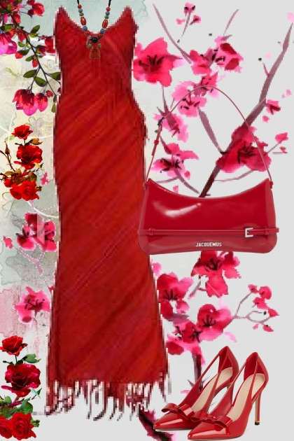 Smart red outfit- Combinazione di moda