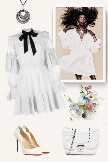 White dress 22- Modna kombinacija