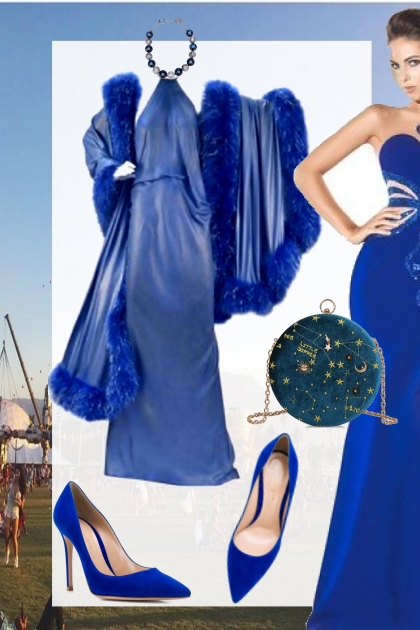 Glamorous royal blue- Modna kombinacija