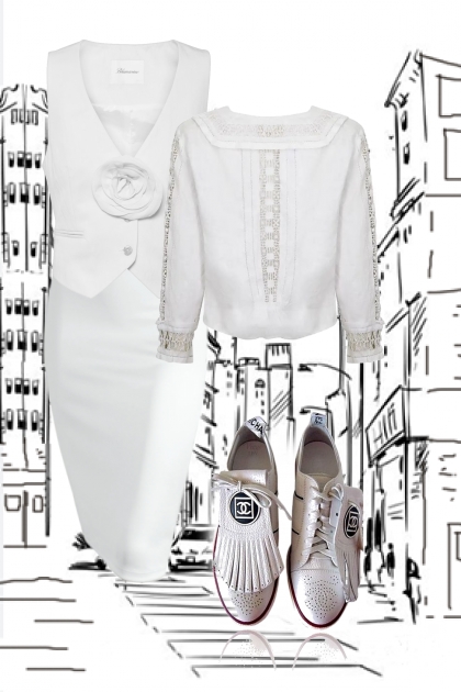 Elegant white 44- Modna kombinacija