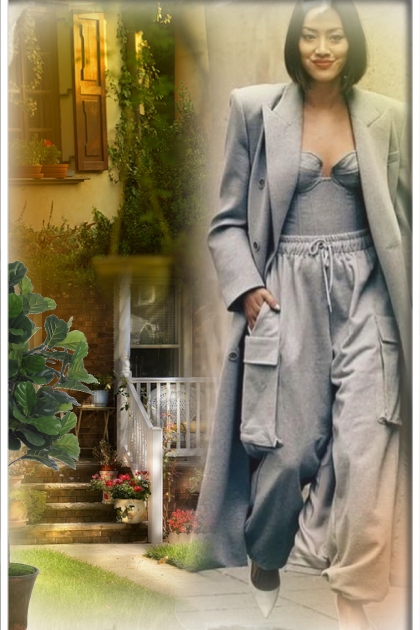Grey outfit 2- combinação de moda