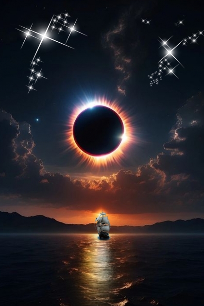 Solar eclipse halo- Modna kombinacija