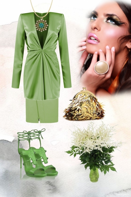 Dull green outfit