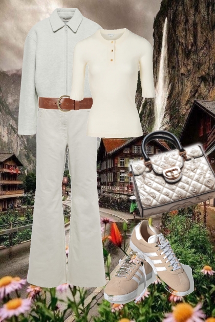 White denim- Combinazione di moda
