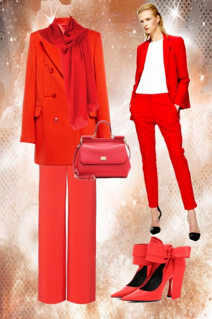 Shades of scarlet- combinação de moda