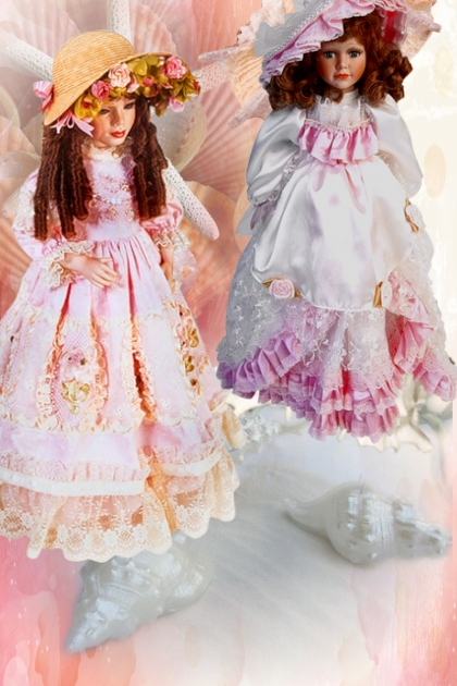Dolls in pink- Fashion set