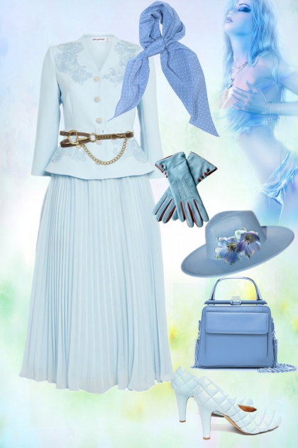 Light blue spring outfit