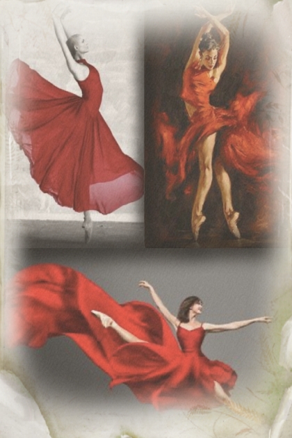 Ballet dancers in red