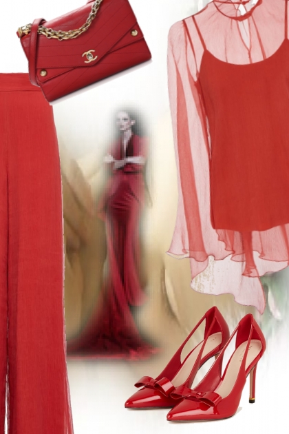 Carmine red- Модное сочетание