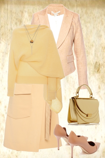 Sand coloured outfit- Fashion set