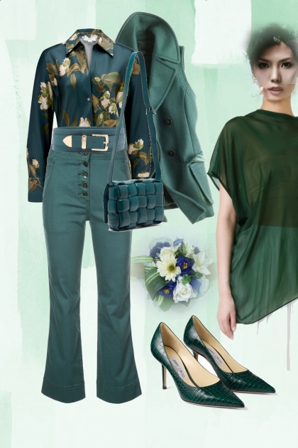 Emerald green 444- Combinaciónde moda