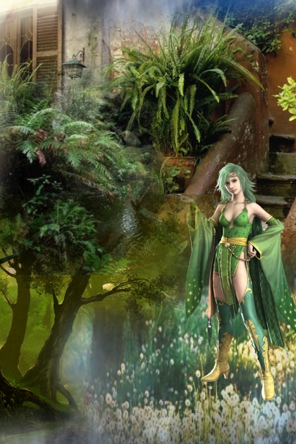 Green elf- combinação de moda