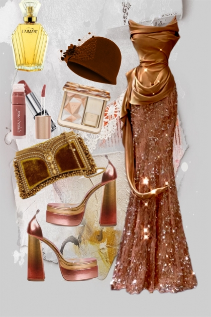 Starry terracotta dress- Fashion set