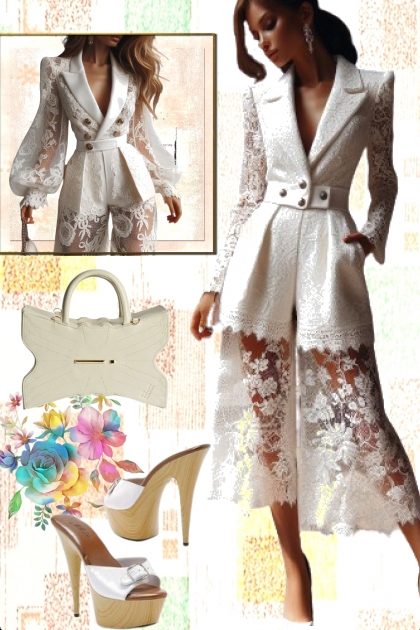 Chiffon with floral pattern- Fashion set