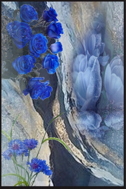 Blue flowers 333- Modekombination
