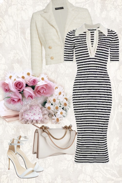 Stripy dress- Modna kombinacija