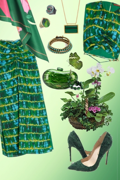 Green outfit 3- Combinazione di moda