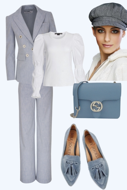 Greyish blue- Combinazione di moda
