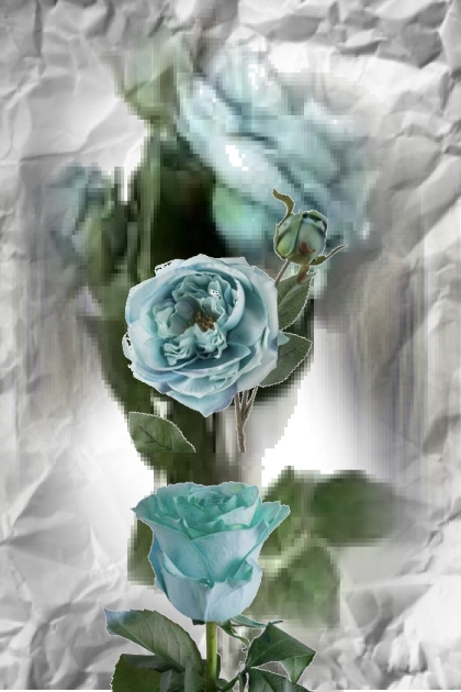 Greenish blue roses 2- Modekombination