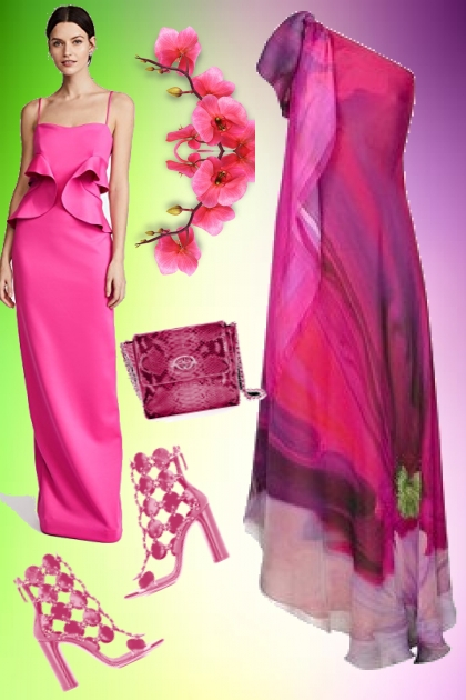 Outfits in magenta- Modekombination