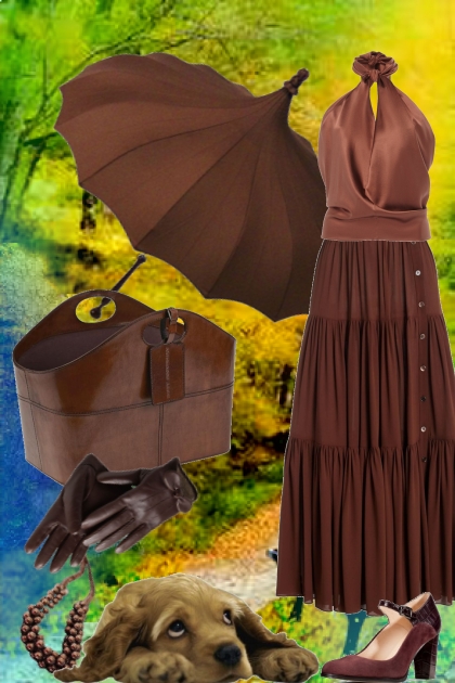 Outfit in chocolate brown- Kreacja