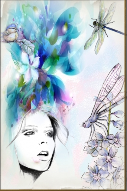 Sketch of butterflies- combinação de moda