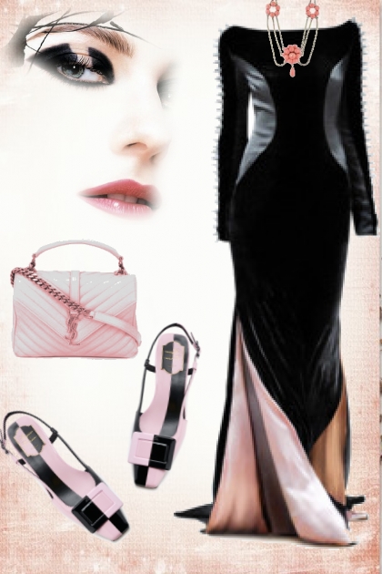 Black and pink- combinação de moda