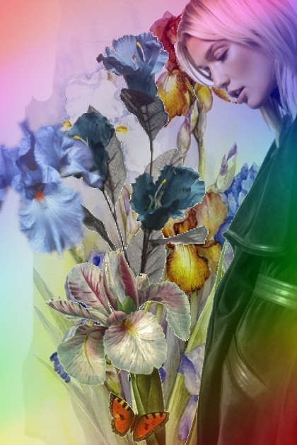 Manycoloured irises