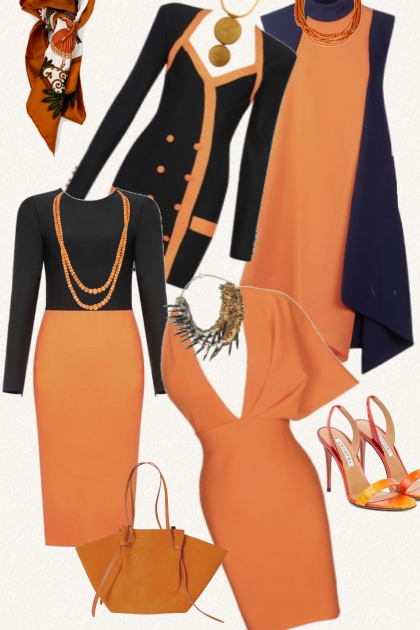 Black and orange 2- Fashion set