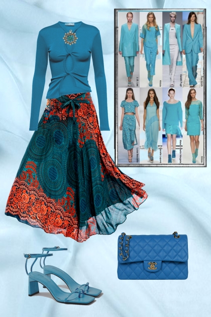 Glamorous turquoise outfit 2- Fashion set