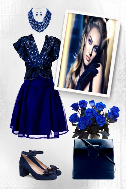 Bright blue outfit- Combinazione di moda
