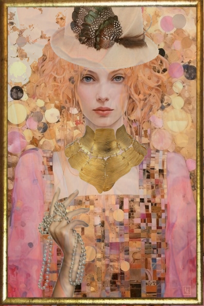 Portrait in Klimt style- Combinazione di moda