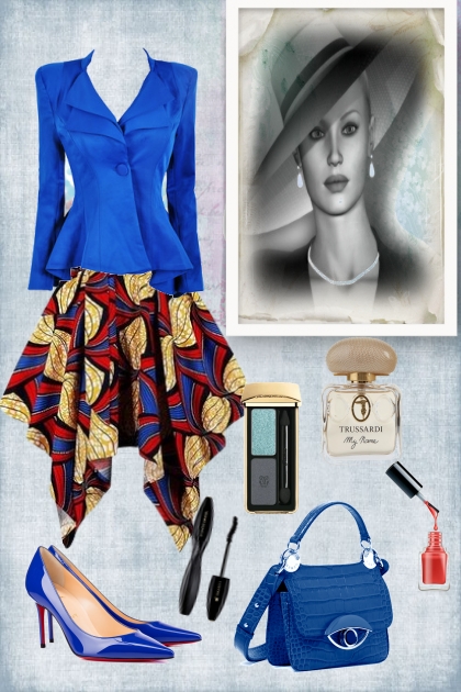 Bright blue, red and yellow- Fashion set