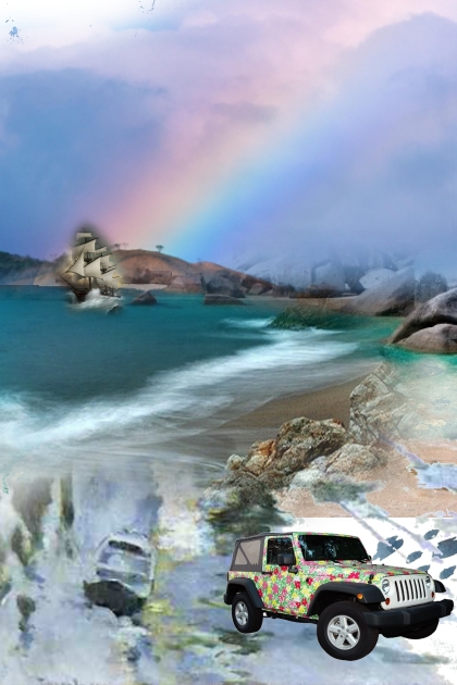 Rainbow above the sea- Combinazione di moda