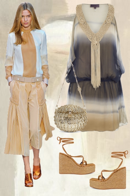 Outfits in beige- Fashion set