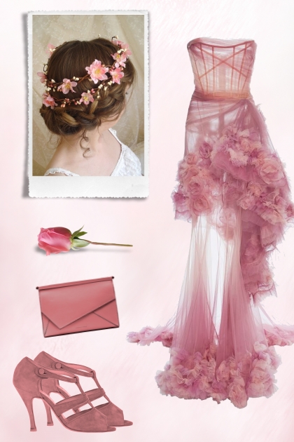 Pink flower decor- Fashion set