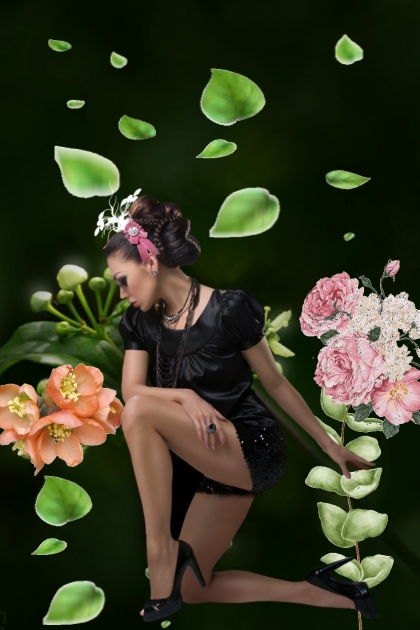 Lady with flowers 2- Modekombination