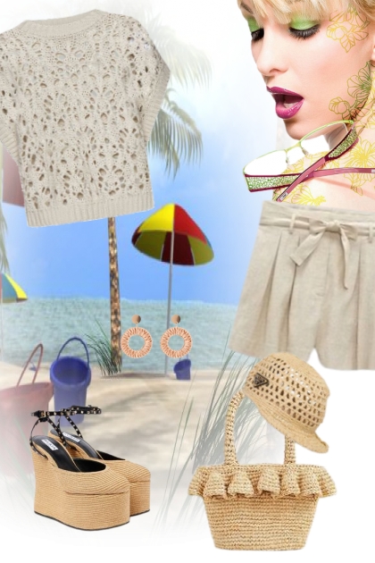 Linen beach outfit