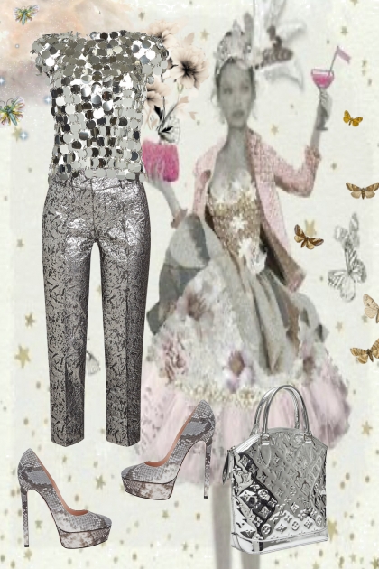 Silver outfit 3- Combinazione di moda