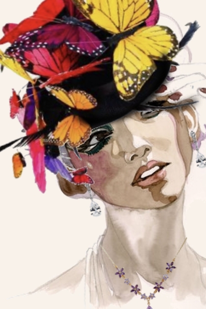 Butterfly hat- Combinaciónde moda