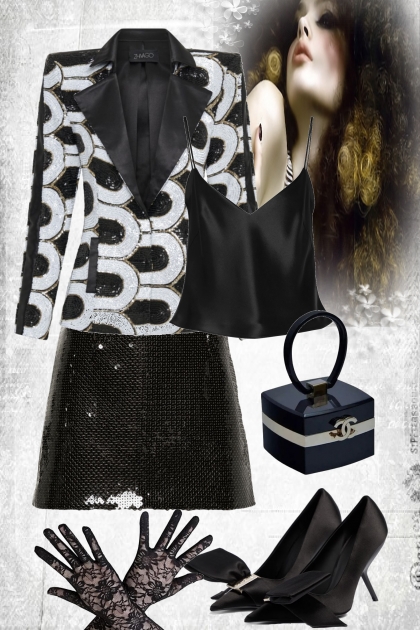 Classical black and white 44- Combinazione di moda