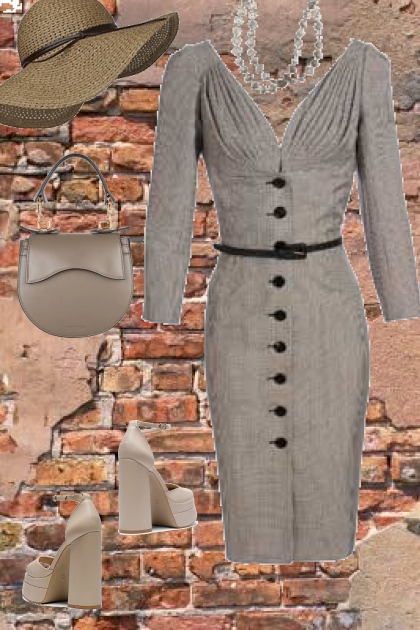 Formal style. Greyish brown- Combinaciónde moda