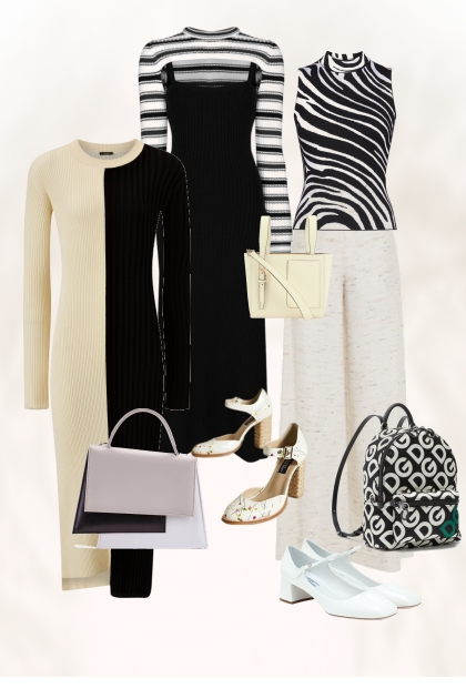 Black and white outfits- Fashion set