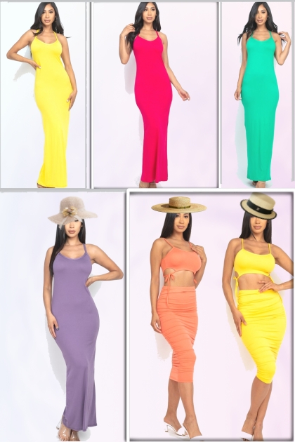 Dress rainbow- Fashion set